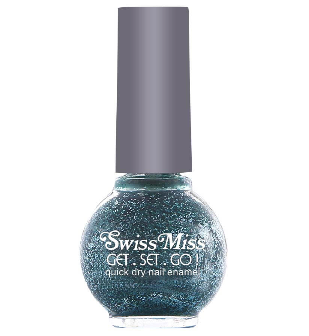 Swiss Miss Get Set Go Quick Dry Nail Paint - 401 Sapphire Sparkle