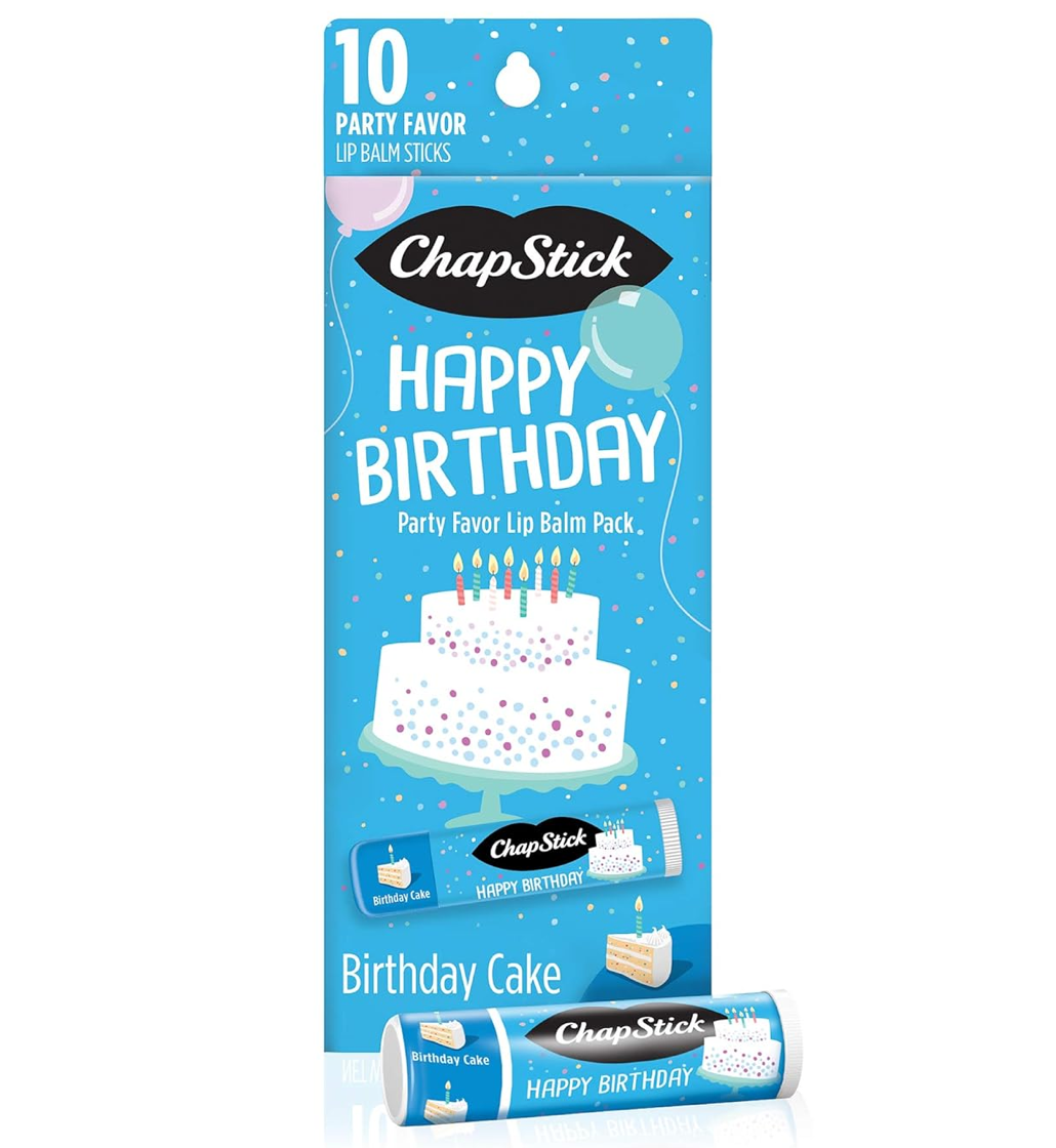 Chapstick Happy Birthday Party Favor Lip Balm Gift Pack