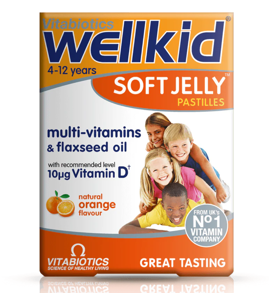 Vitabiotics Wellkid Soft Jelly Strawberry Pastilles