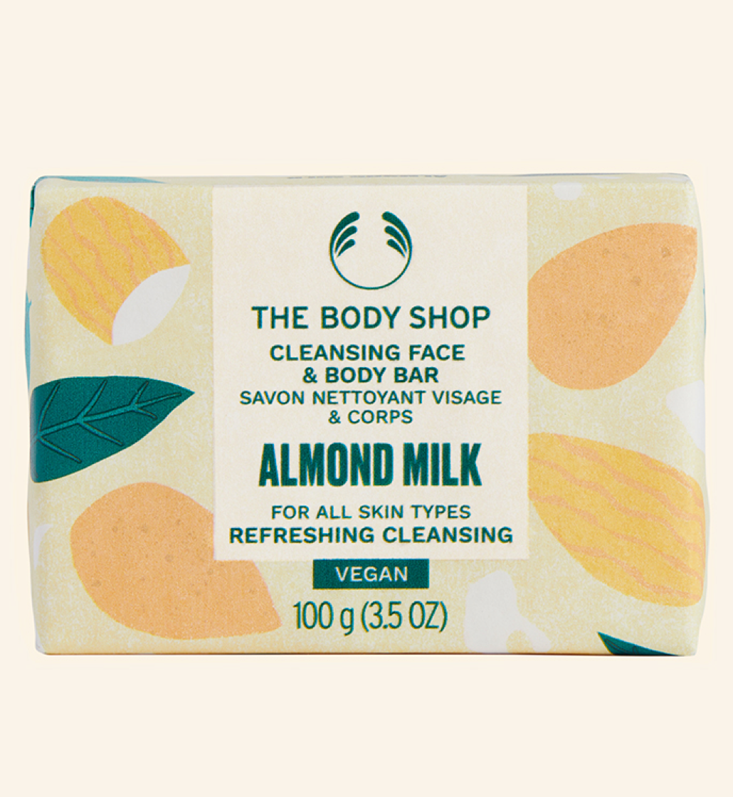 The Body Shop Cleansing Face & Body Bar Almond Milk