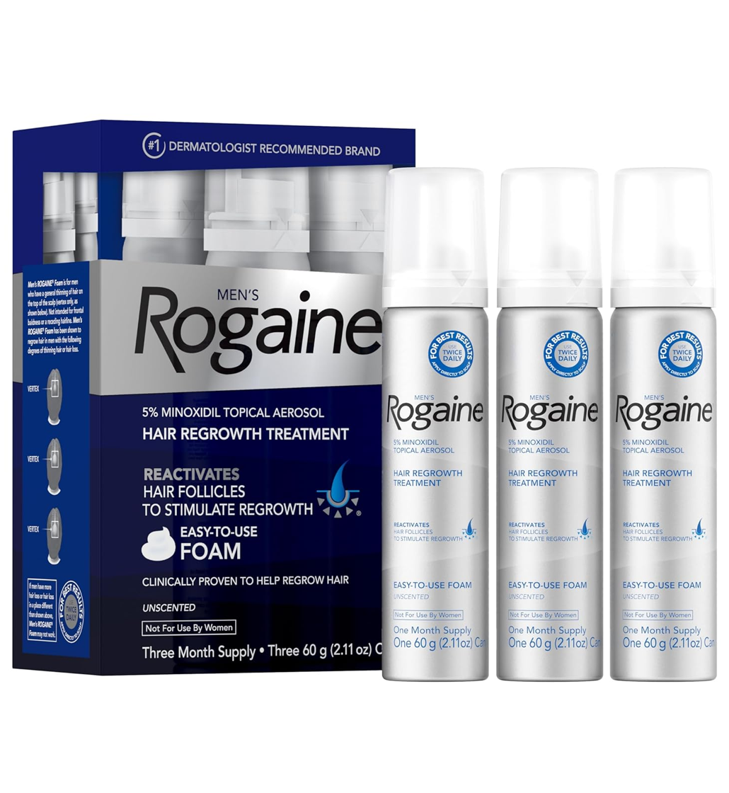 Rogaine Men's 5% Minoxidil Unscented Foam