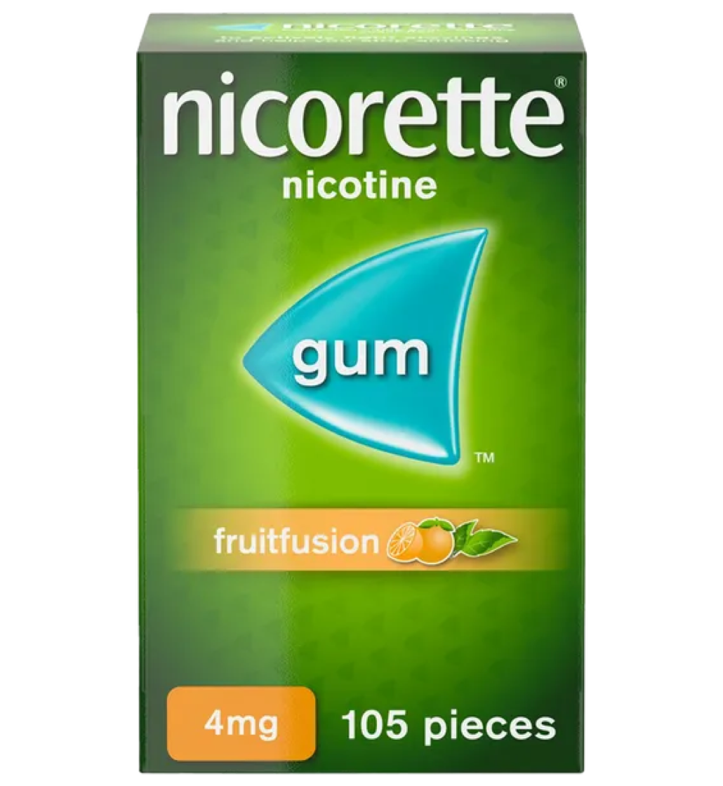 Nicorette Nicotine Gum 4mg Fruitfusion Flavor