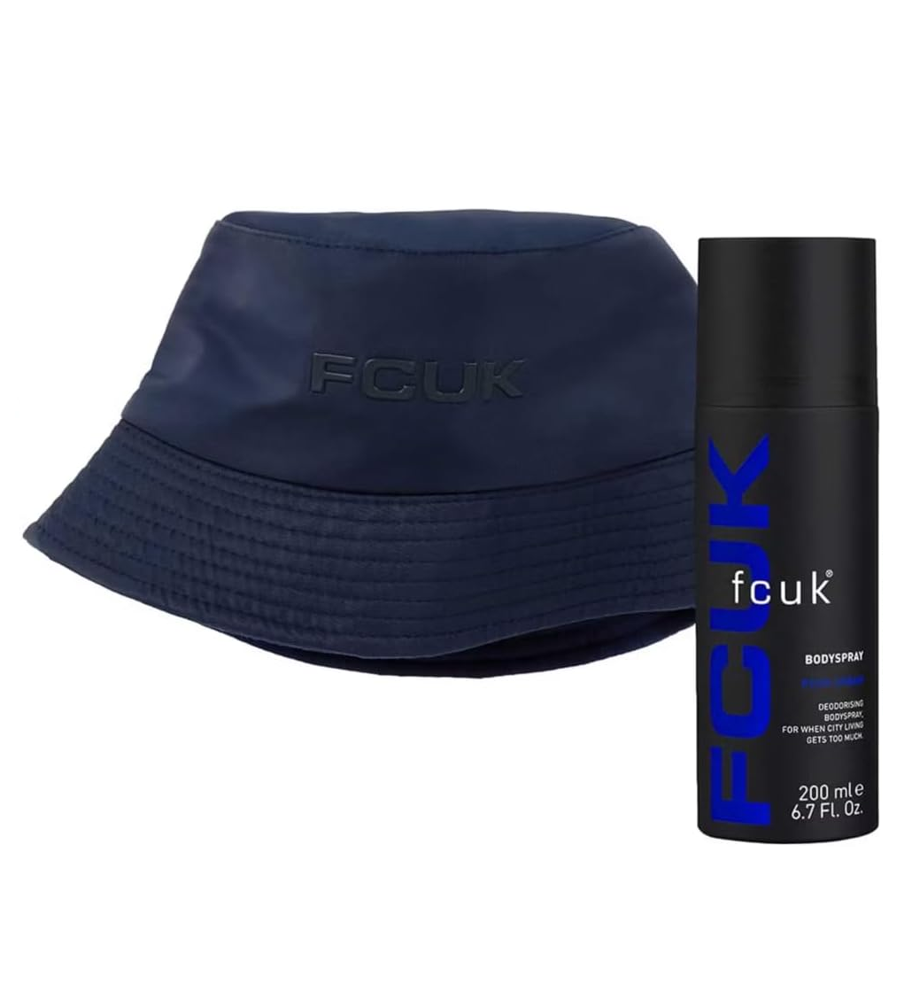 FCUK Bucket Bucket Hat & Urban Spray Gift Set