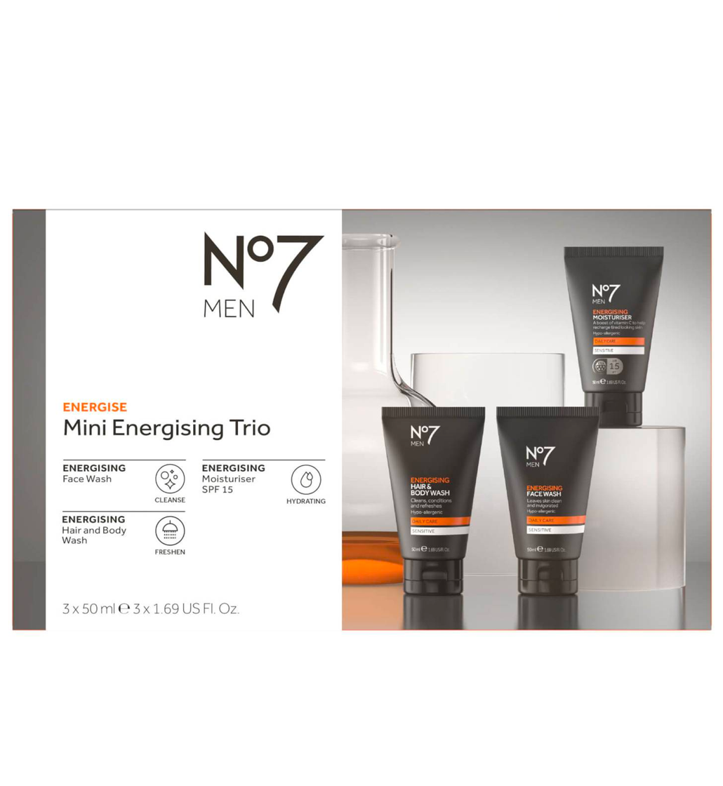 No7 Men Mini Energising Trio 3 Piece Set