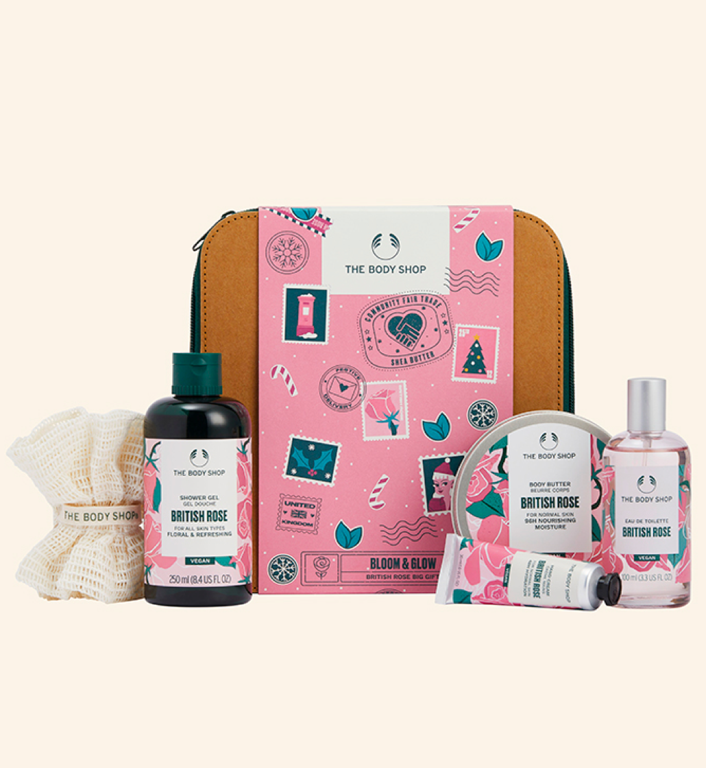 The Body Shop Bloom & Glow British Rose Big Gift Set