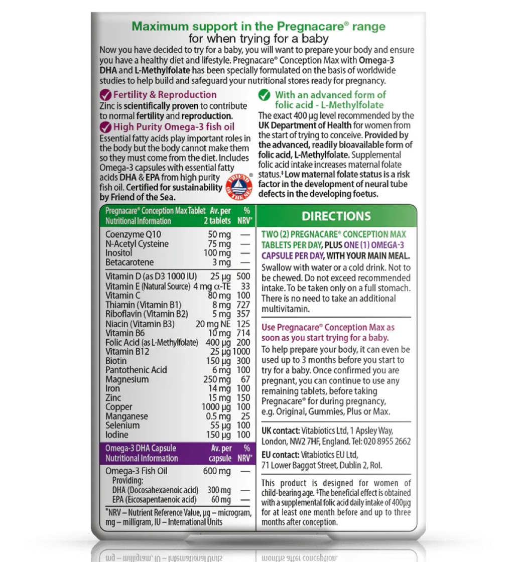 Vitabiotics Pregnacare Conception Max