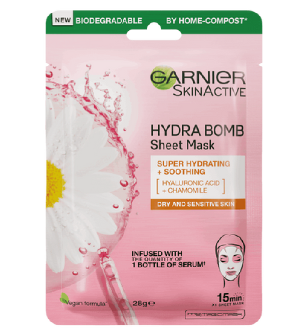 Garnier SkinActive Hydra Bomb Hyaluronic Acid + Chamomile Sheet Mask