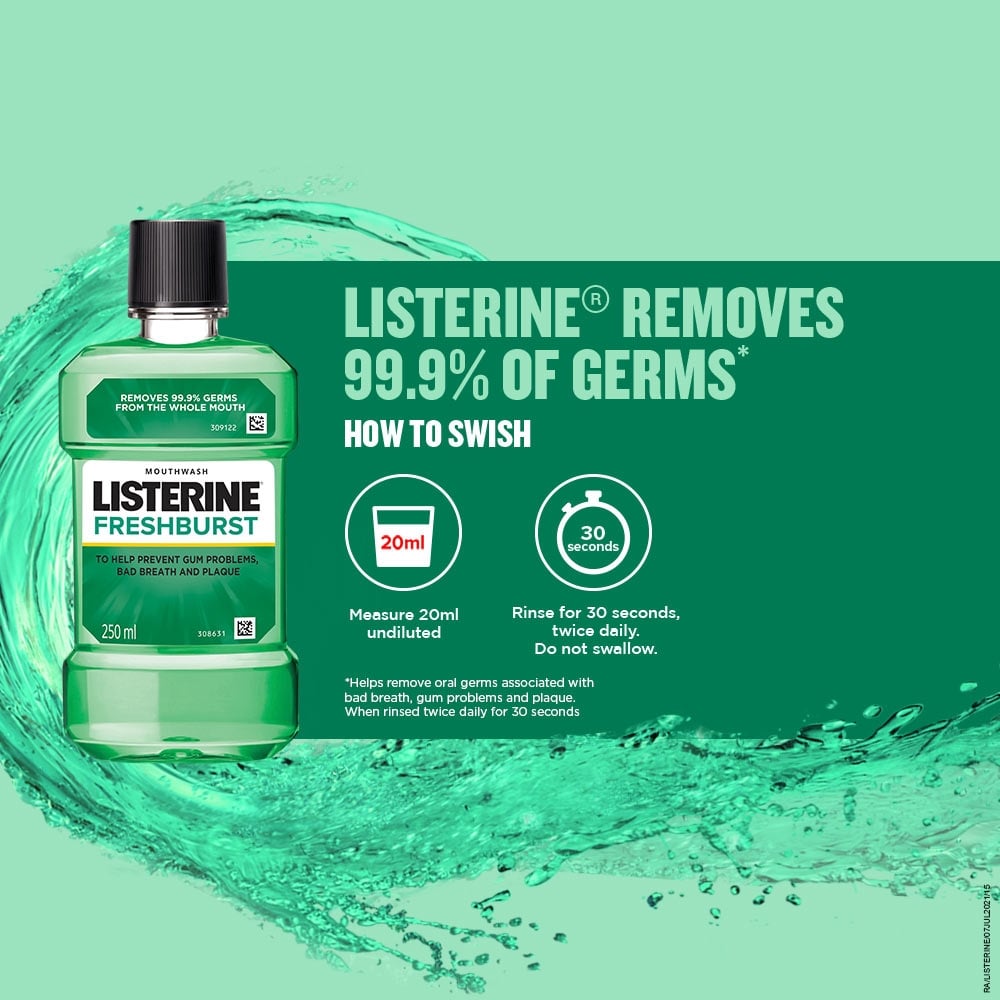 Listerine® Fresh Burst Daily Antiseptic Mouthwash