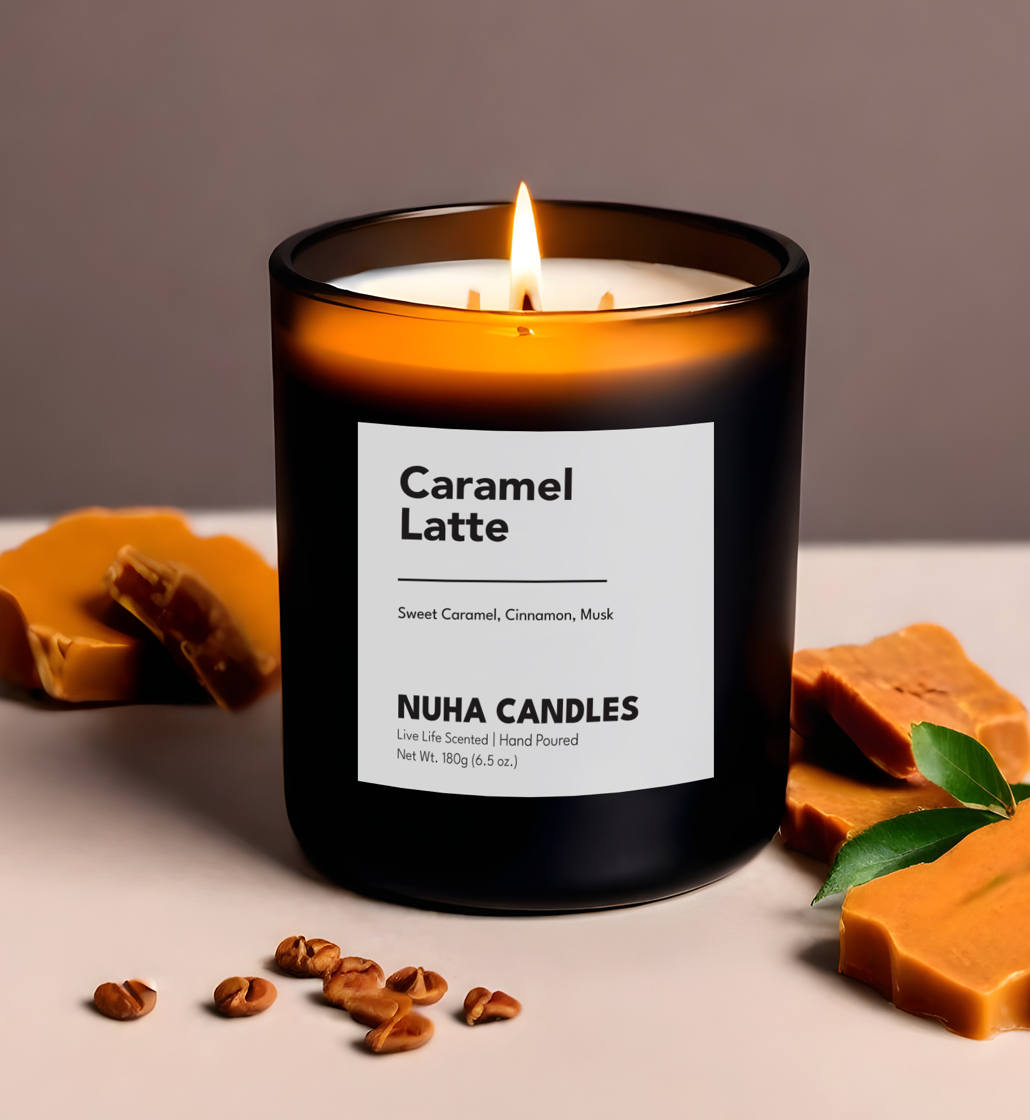 Nuha Candles Scented Candle - Caramel Latte