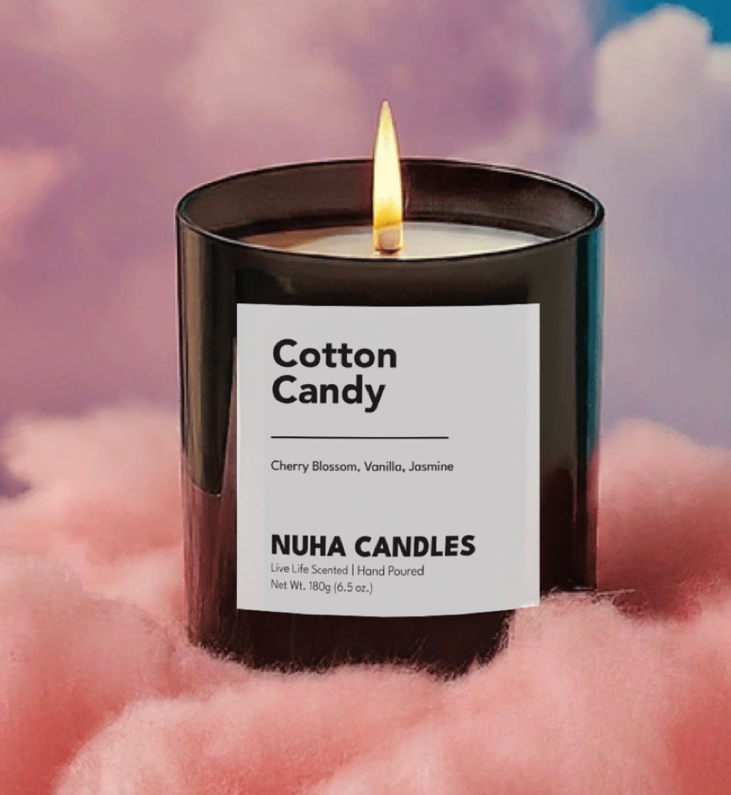 Nuha Candles Scented Candle - Cotton Candy