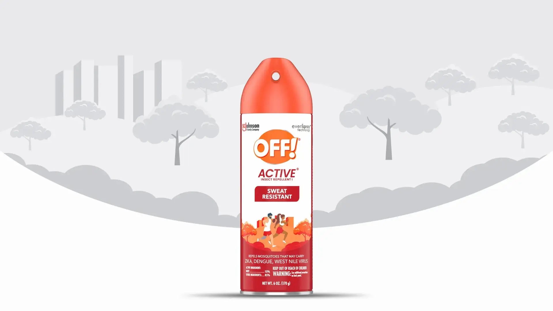 OFF! Active Sweat Resistant Bug Spray & Insect Repellent