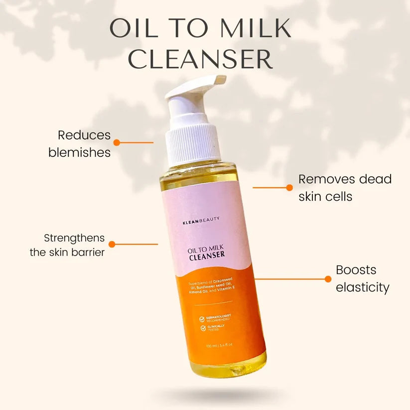 Klean Beauty Oil to Milk Cleanser