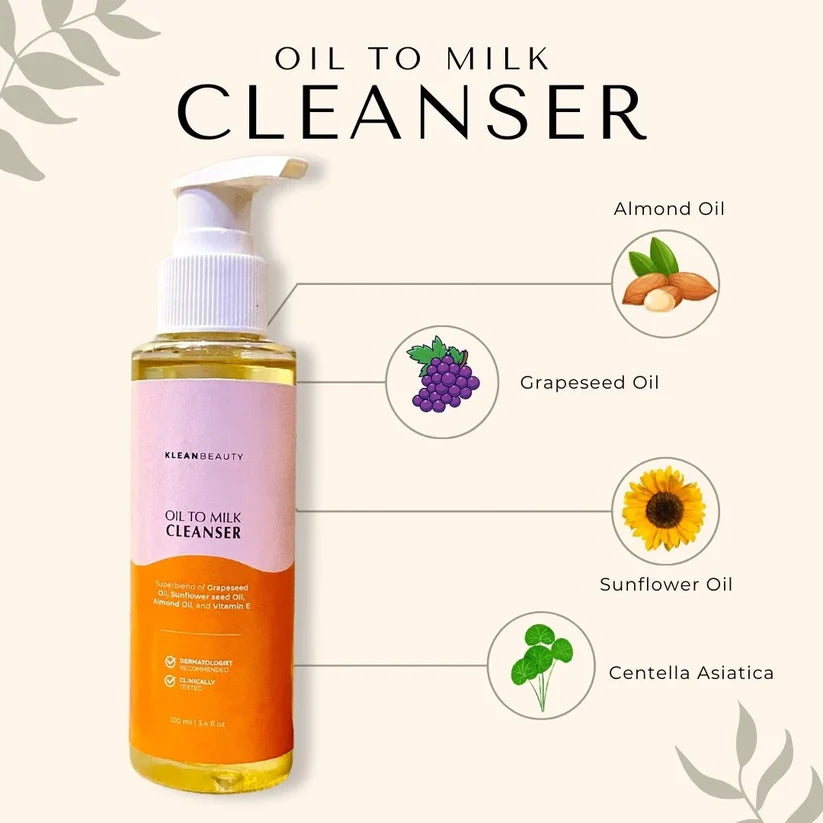 Klean Beauty Oil to Milk Cleanser