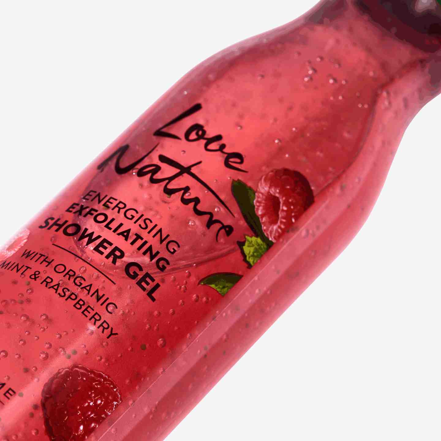 Oriflame Love Nature Exfoliating Shower Gel with Organic Mint & Raspberry