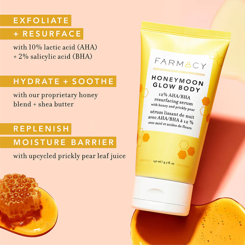 Farmacy Honeymoon Glow Body 12% AHA/BHA Resurfacing Serum