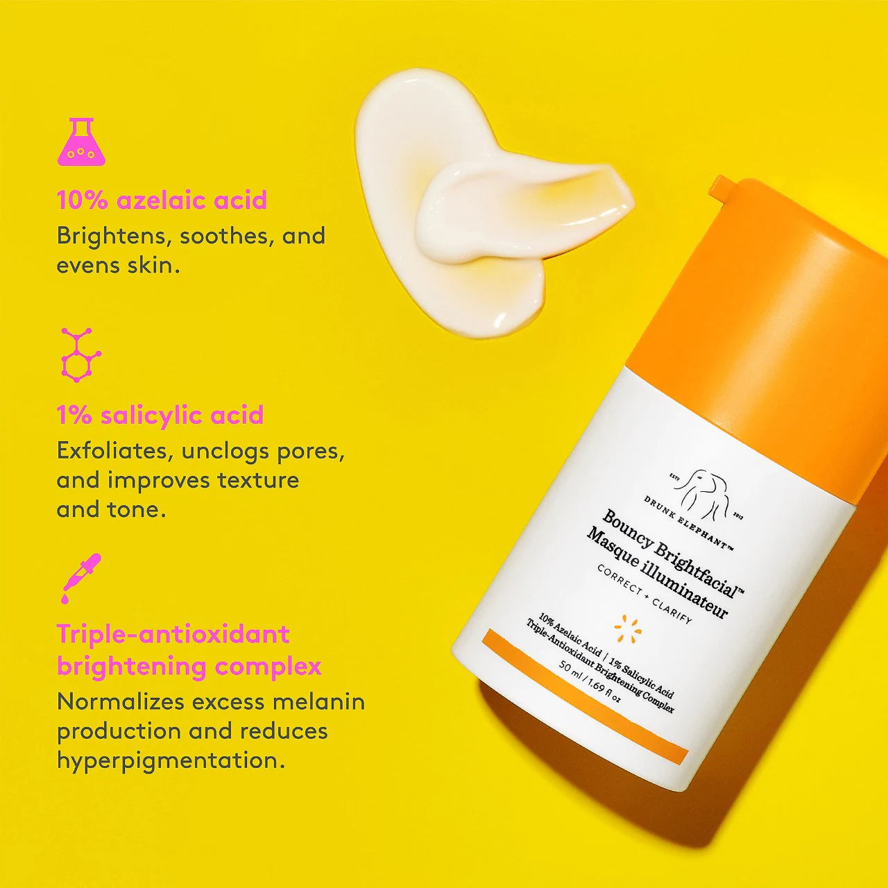 Drunk Elephant Bouncy Brightfacial Brightening Mask