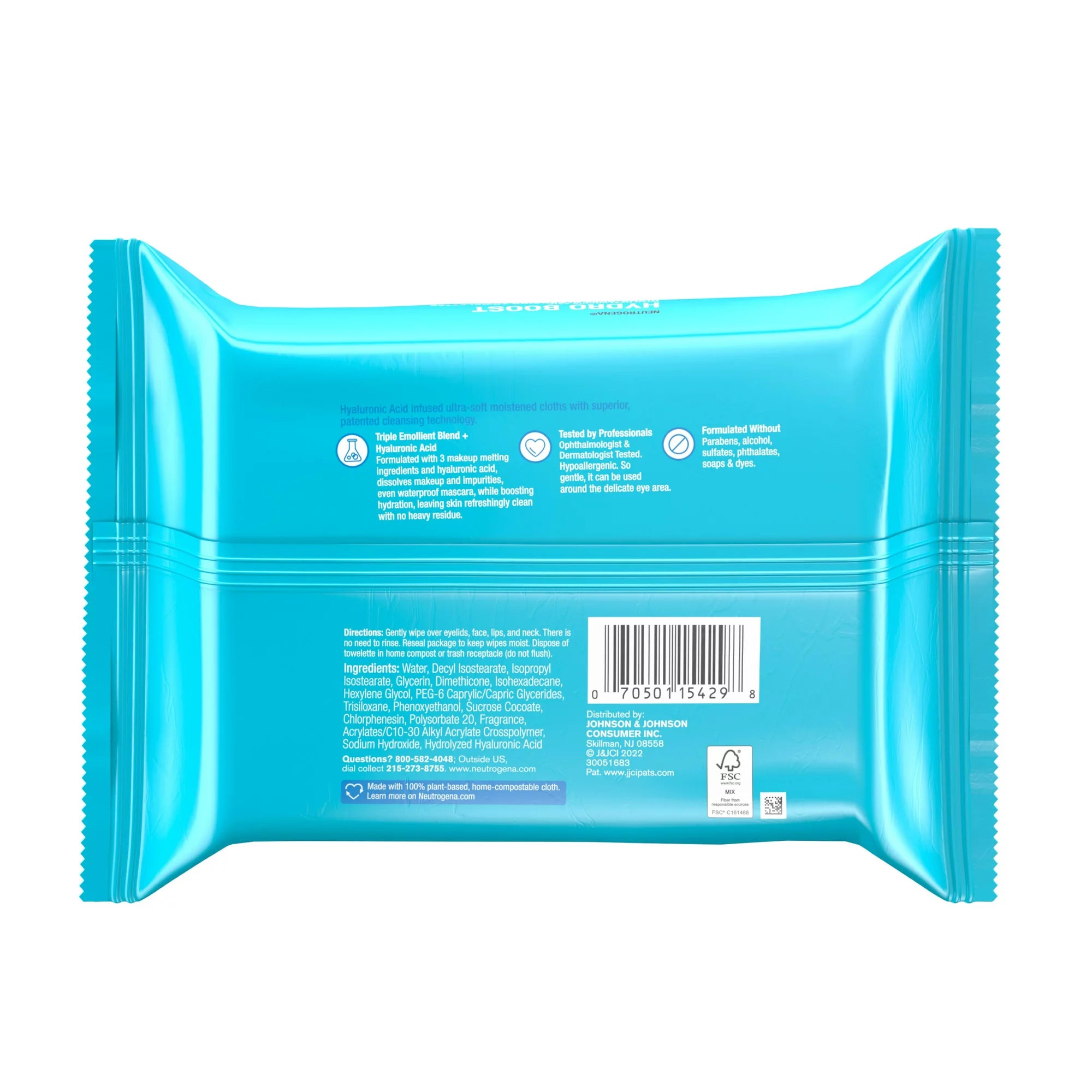 Neutrogena Hydro Boost Face Cleansing & Makeup Remover Wipes