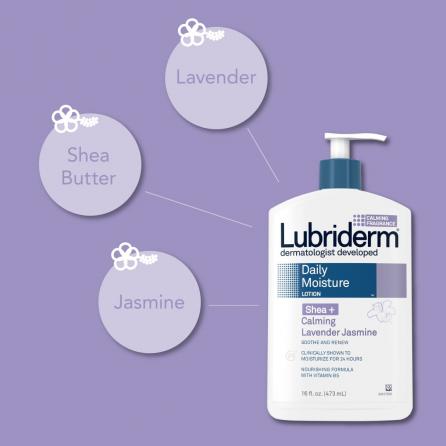 Lubriderm Daily Moisture Lotion Shea + Calming Lavender Jasmine