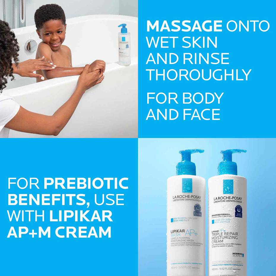 La Roche-Posay Lipikar Wash AP+ Gentle Foaming Moisturizing Body & Face Wash