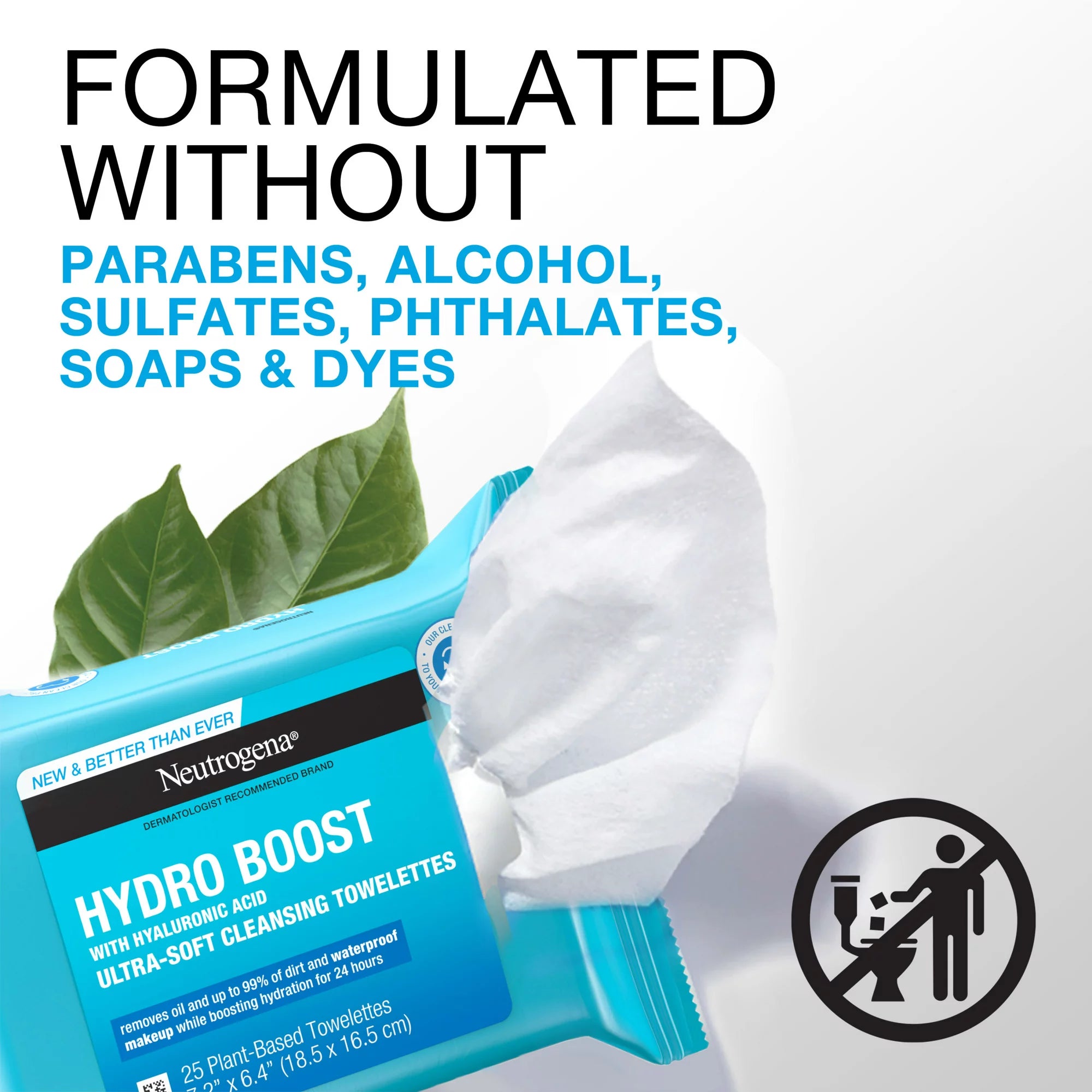 Neutrogena Hydro Boost Face Cleansing & Makeup Remover Wipes