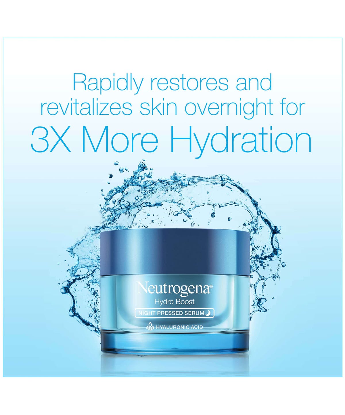 Neutrogena Hydro Boost Night Pressed Face Serum With Hyaluronic Acid