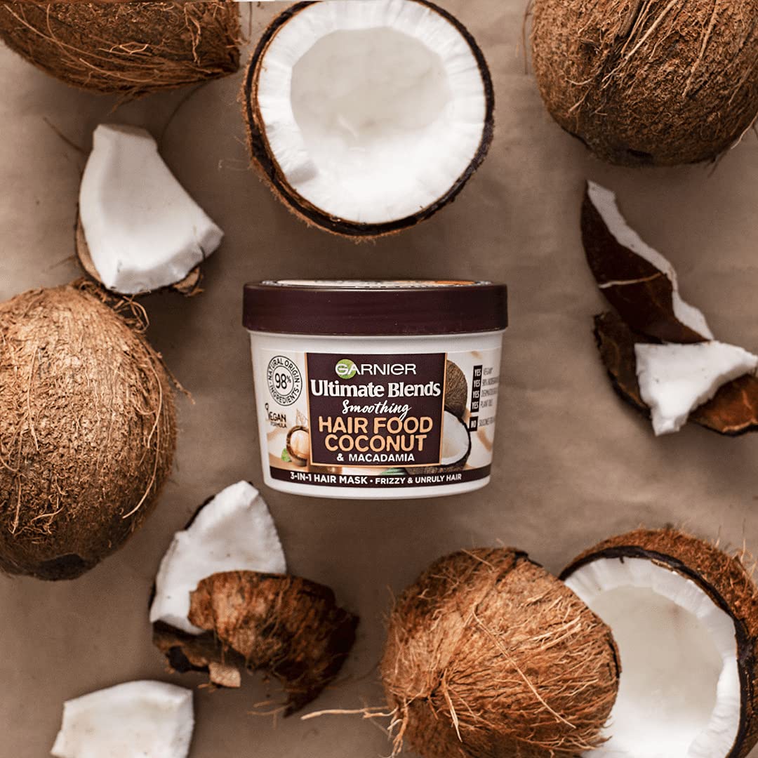 Garnier Ultimate Blends Hair Food Coconut & Macadamia 3-in-1 Smoothing Hair Mask Treatment