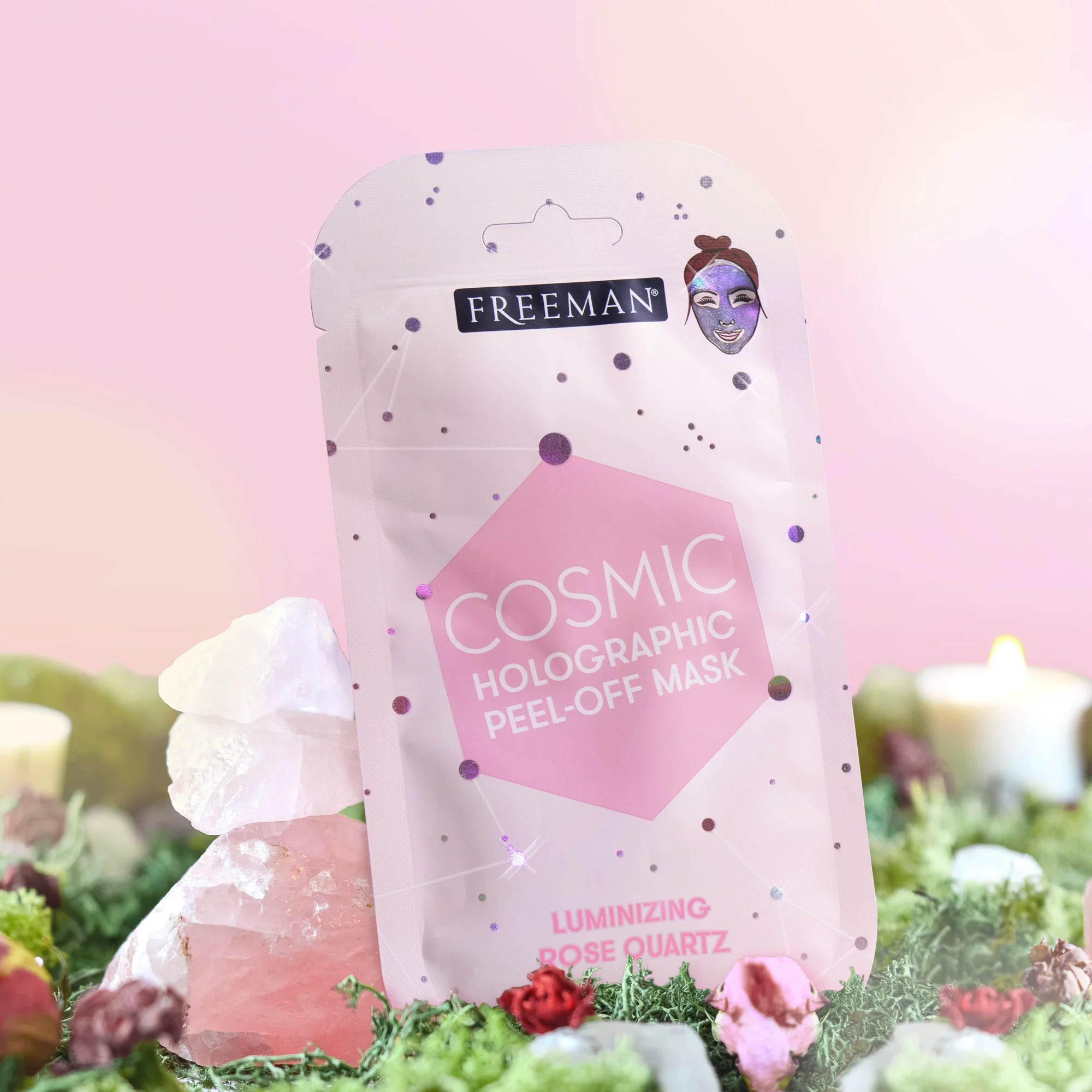 Freeman Cosmic Holographic Peel-Off Mask - Luminizing Rose Quartz