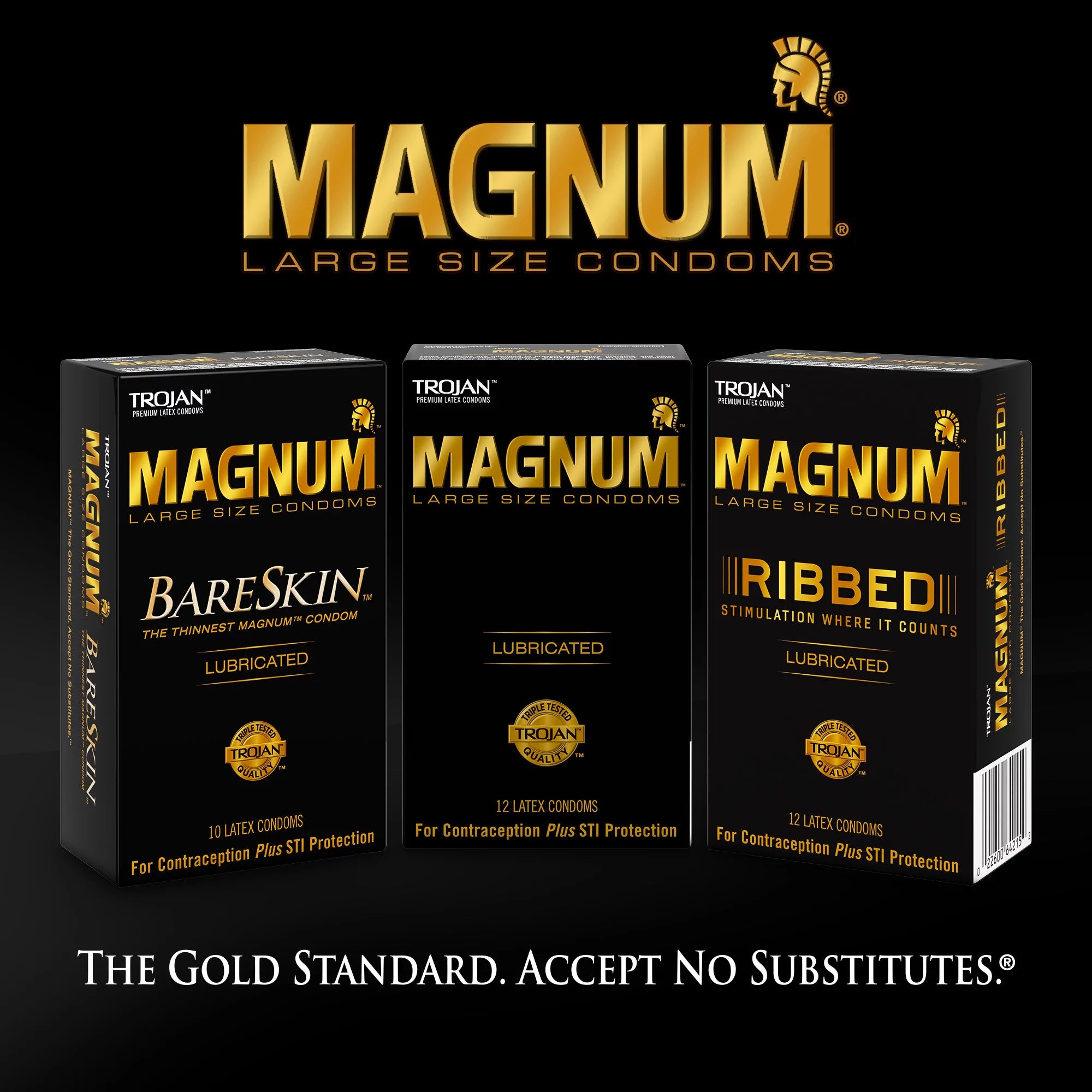 Trojan Magnum XL Large Size Lubricated Condoms