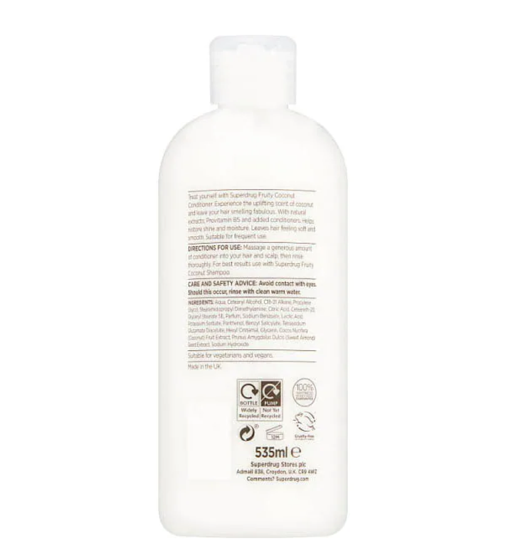 Superdrug Fruity Coconut Conditioner For Dry Or Damaged Hair