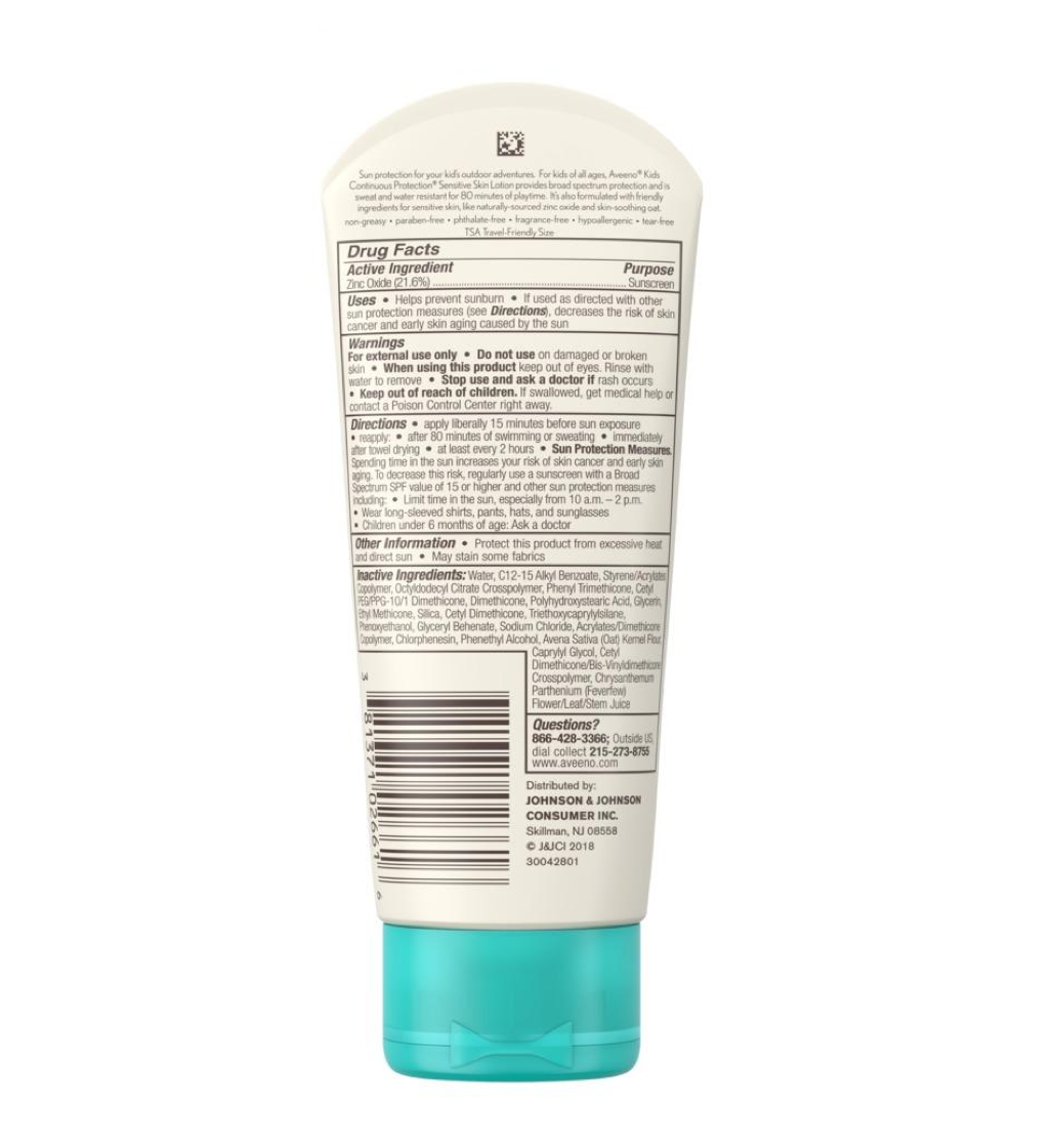 Aveeno Kids Continuous Protection® Sunscreen SPF 50