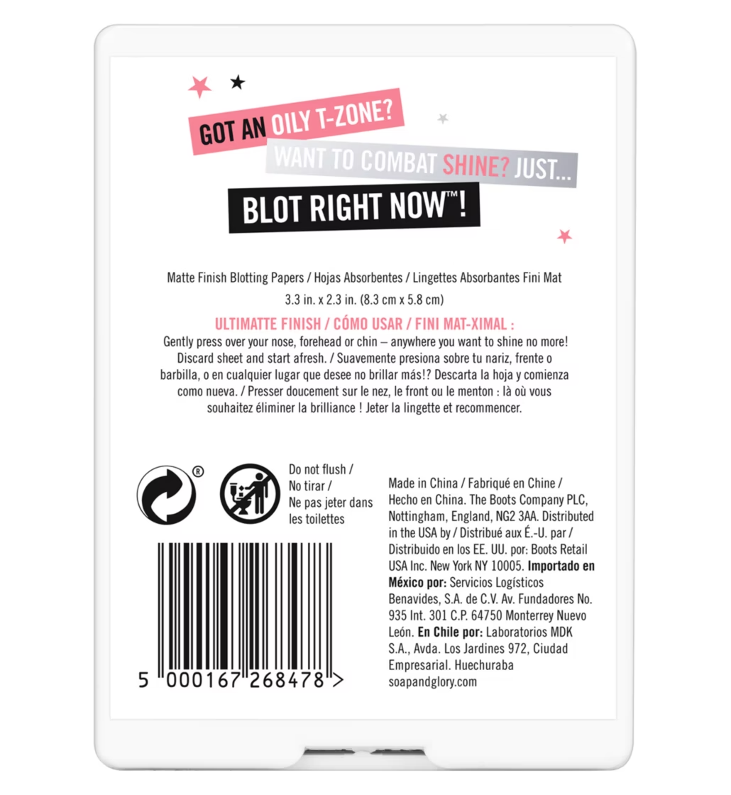 Soap & Glory Blot Right Now - 30 Blotting Sheets