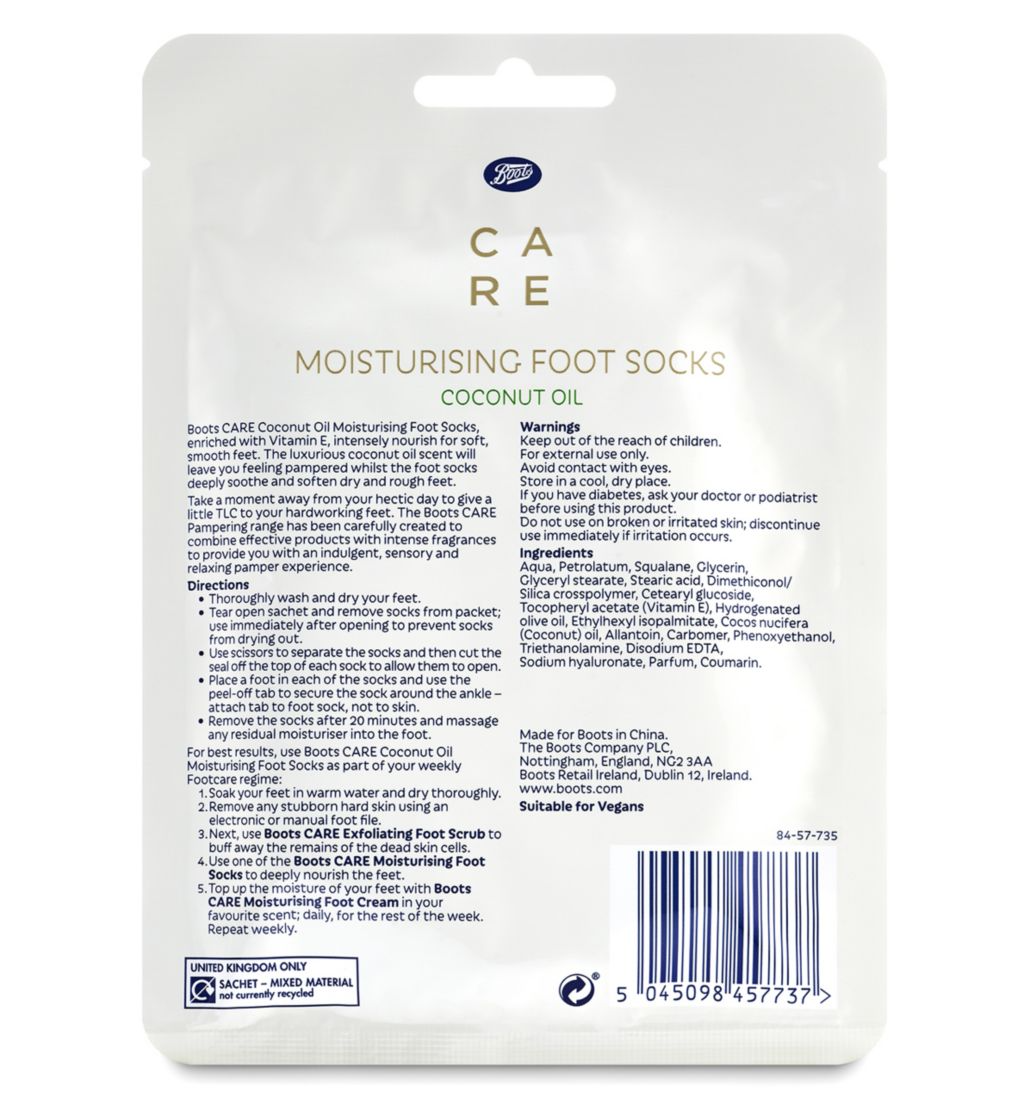 Boots Coconut Oil Moisturising Foot Socks