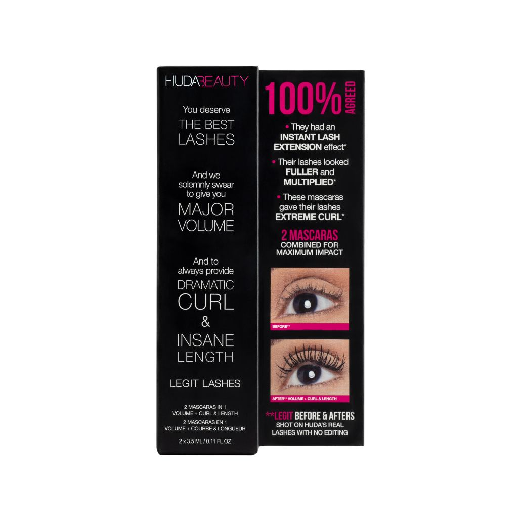 Huda Beauty LEGIT LASHES Double-Ended Mascara Mini