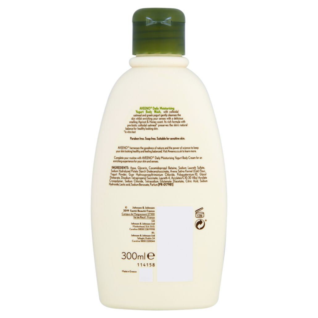 Aveeno Daily Moisturising Yogurt Body Wash – Apricot & Honey Scented