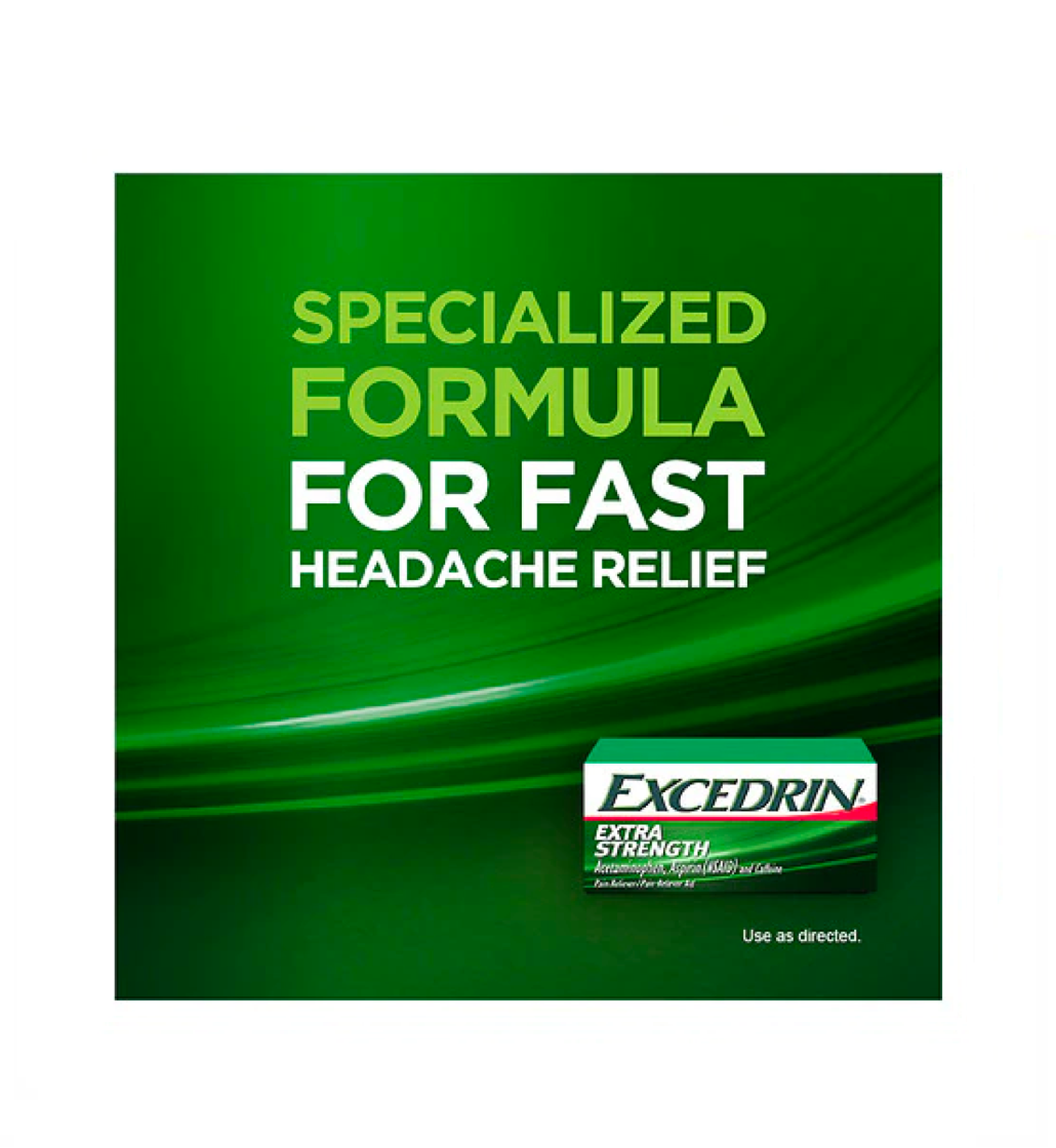 Excedrin Extra Strength Caplets for Headache Pain Relief