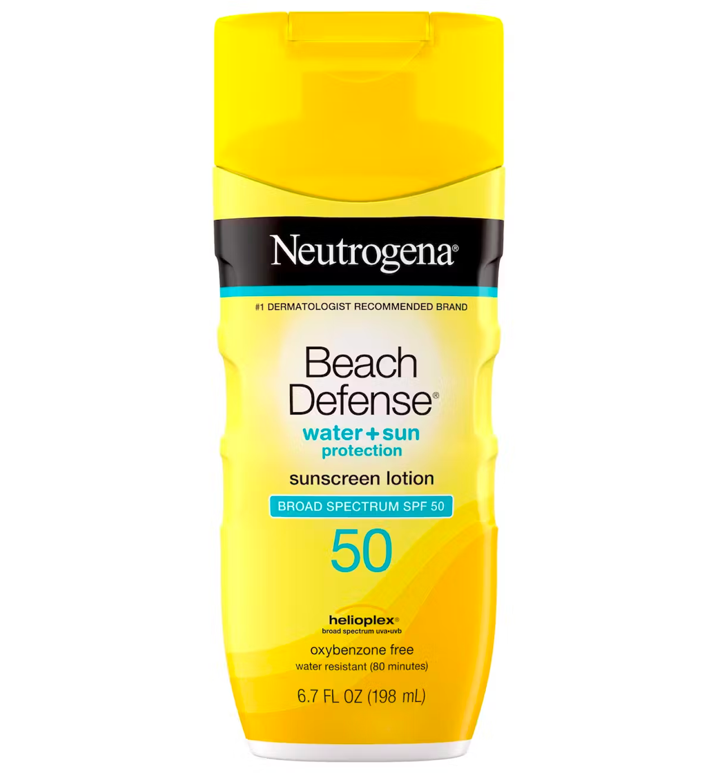 Neutrogena Beach Defense Water + Sun Protection Sunscreen Lotion SPF 50