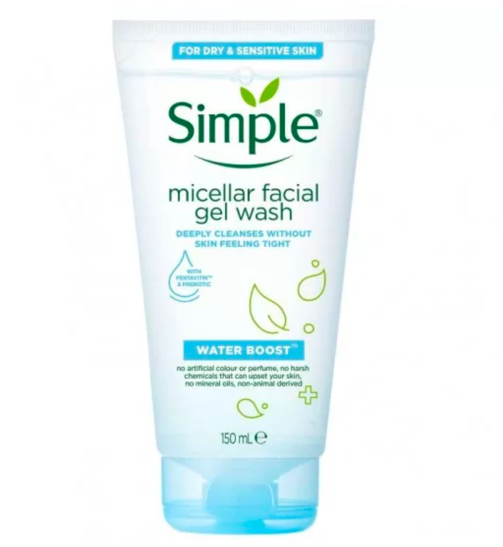 Simple Water Boost Micellar Facial Gel Wash