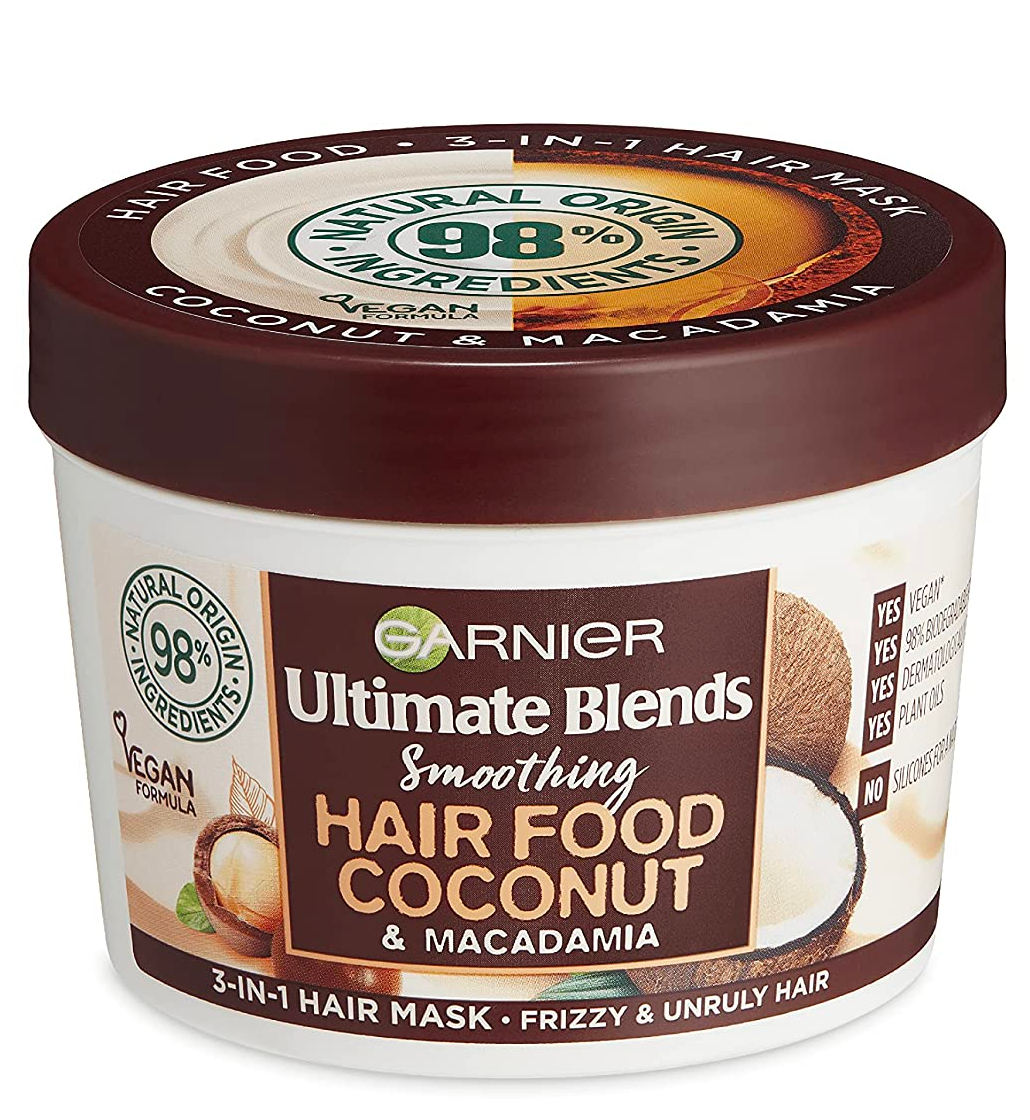 Garnier Ultimate Blends Hair Food Coconut & Macadamia 3-in-1 Smoothing Hair Mask Treatment