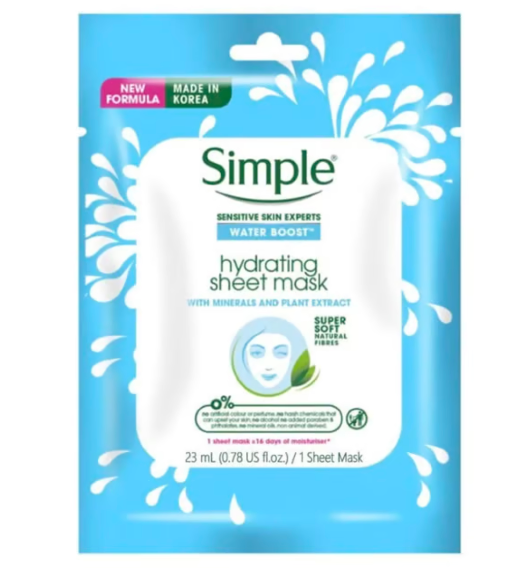 Simple Water Boost Hydrating Sheet Mask