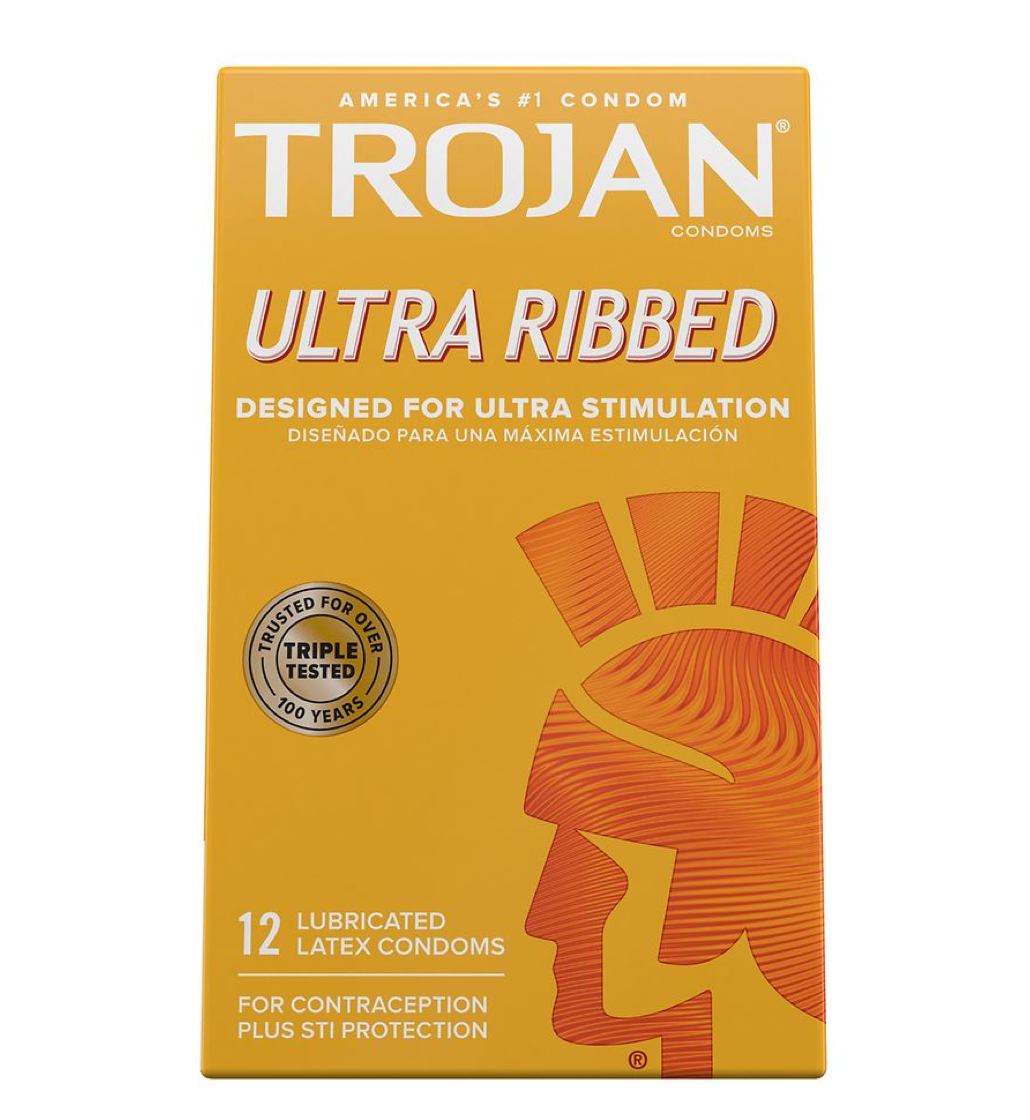 Trojan Ultra Ribbed Premium Lubricated Condoms