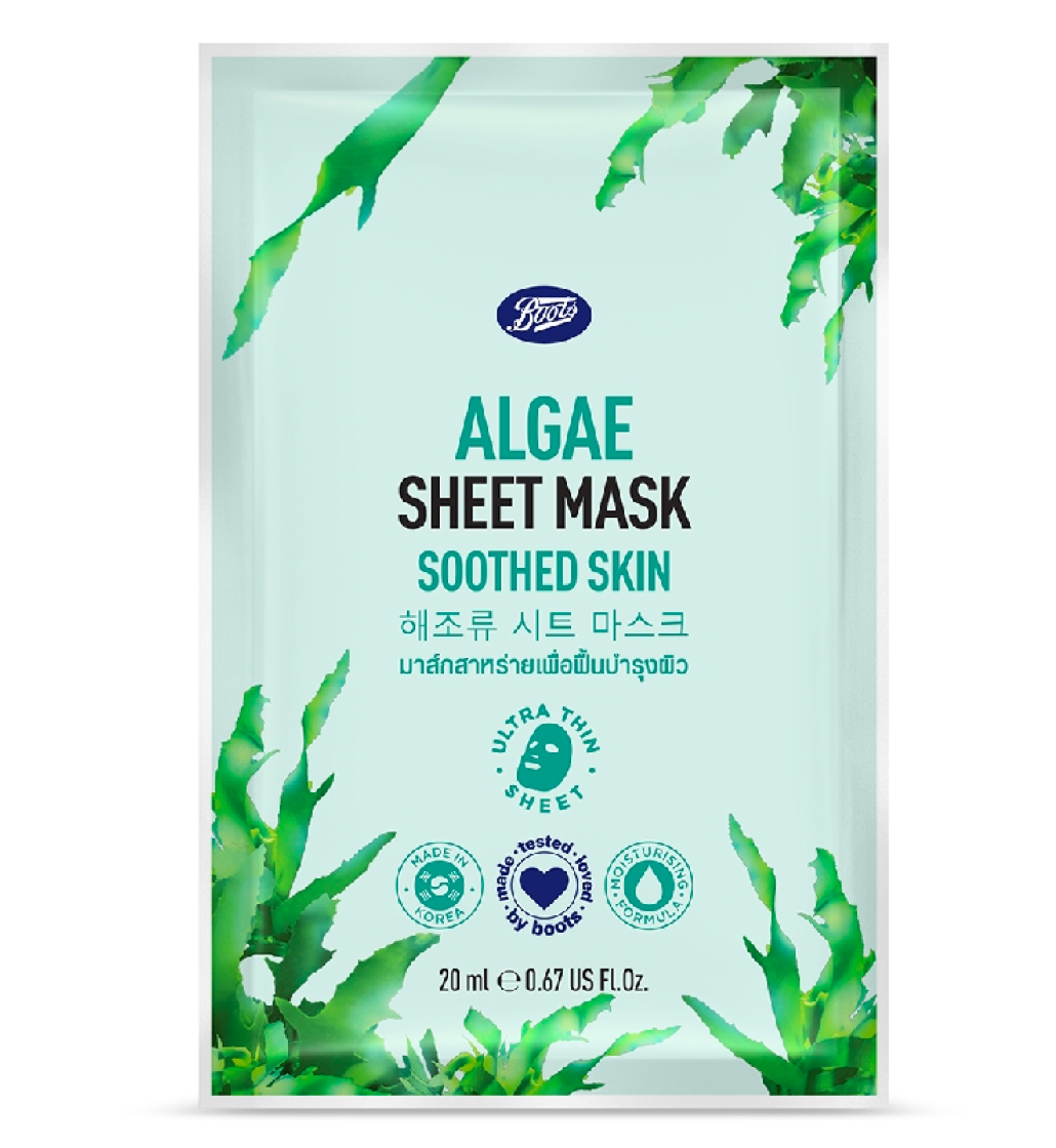 Boots Algae Sheet Mask Soothed Skin