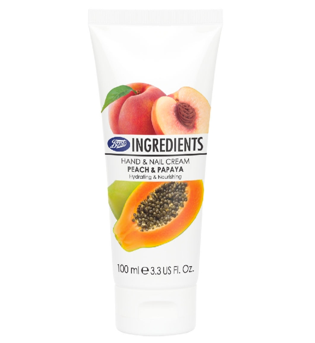 Boots Ingredients Hand & Nail Cream - Peach & Papaya