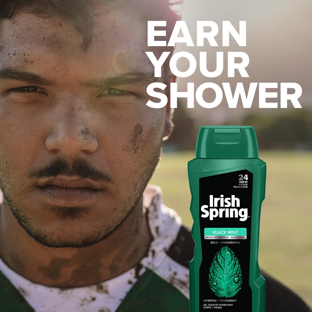 Irish Spring Black Mint Body Wash For Men