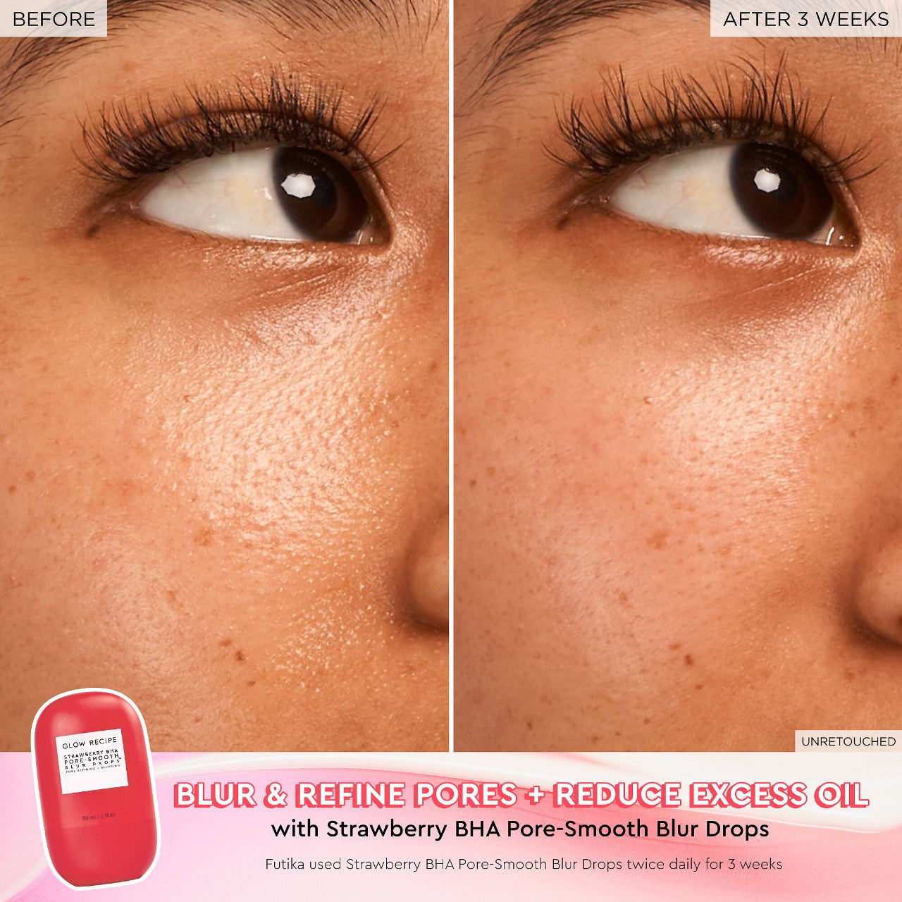 Glow Recipe Strawberry BHA Pore-Smooth Blur Drops