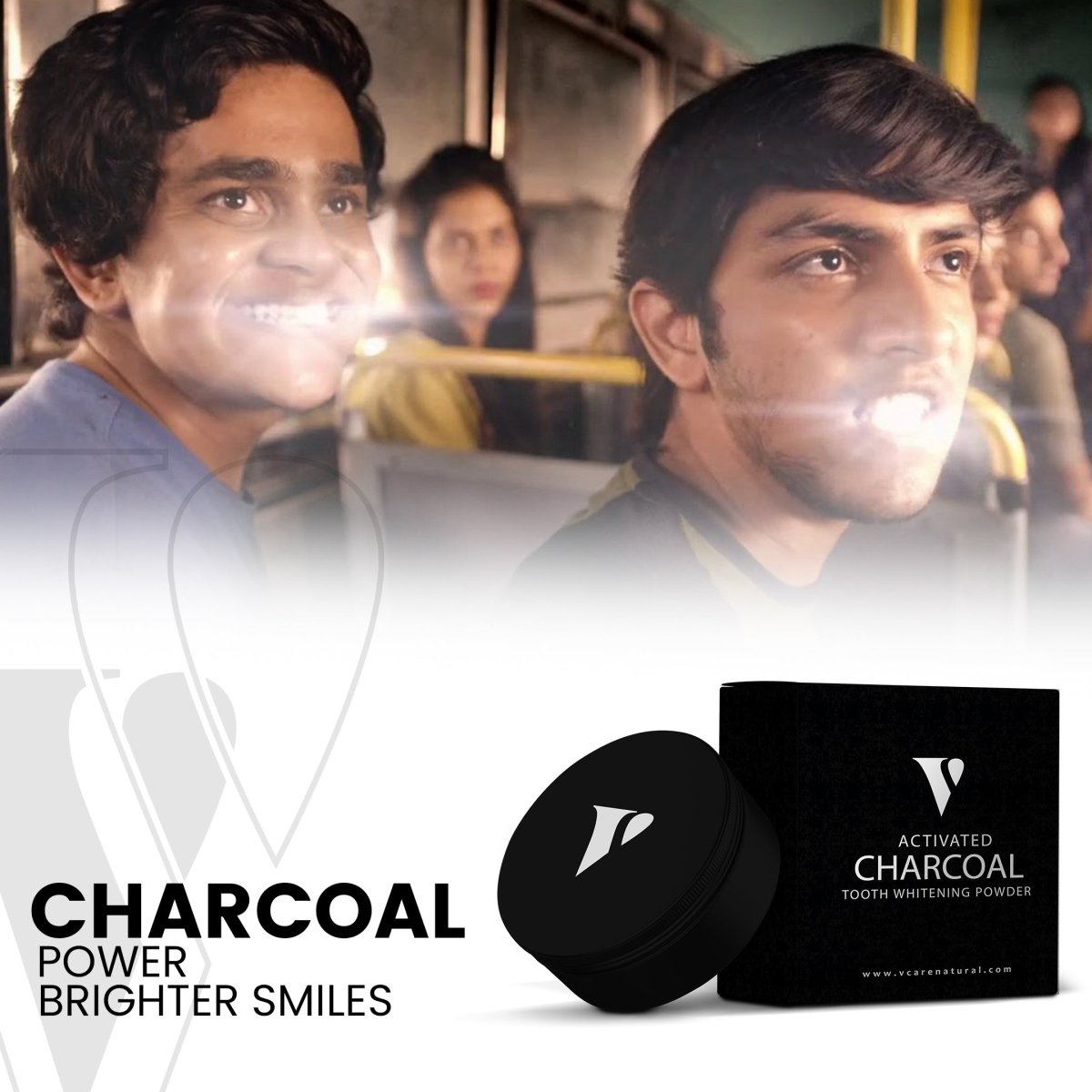 VCARE Natural Activated Charcoal Tooth Whitening - VCARE NATURAL